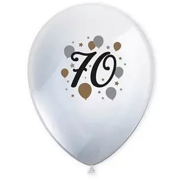 Balónky latexové 70. narozeniny 6 ks