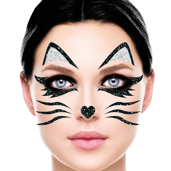 Tetovačky na obličej Kočka 20x20 cm