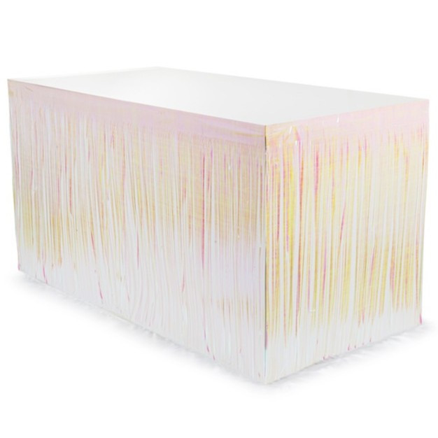 Stolová sukně třásňová duhová 300x80 cm