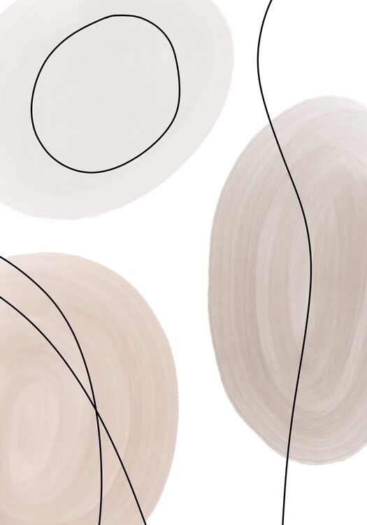 Veronika Boulová Ilustrace Abstract shapes, Veronika Boulová, 26.7 × 40 cm