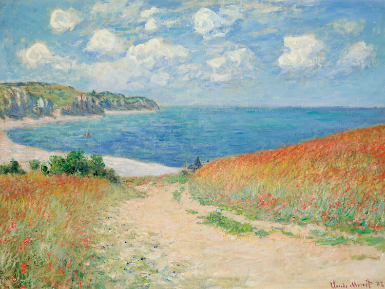 Claude Monet Obrazová reprodukce Path Through the Corn at Pourville (1882), Claude Monet, 40 × 30 cm