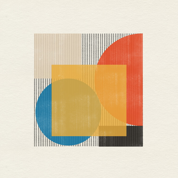 THE MIUUS STUDIO Ilustrace Midcentury Modern Object No2, THE MIUUS STUDIO, 40 × 40 cm