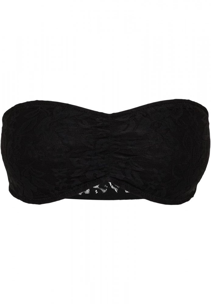 Černá dámská podprsenka Urban Classics Laces Bandeau XS