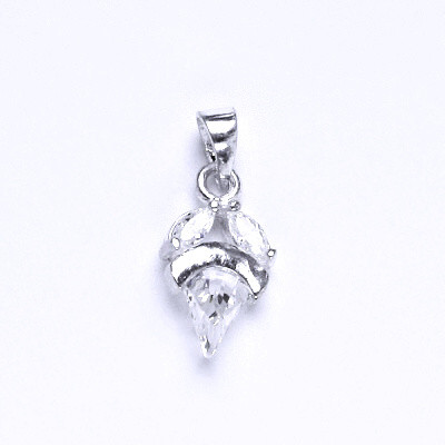 Stříbrný přívěšek s čirými zirkonem,přívěšek ze stříbra, váha 0,96 g
