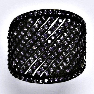 Stříbrný prsten s fialovými zirkony,prsten ze stříbra,váha 9,71 g