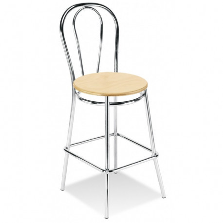 Nowy Styl Barová kovová židle TULIPAN wood - výprodej Moření Nowy Styl moření - 1.007