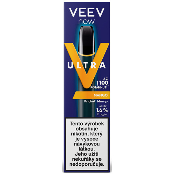 Elektronická cigareta jednorázová Veev Now Ultra Mango 18mg/ml