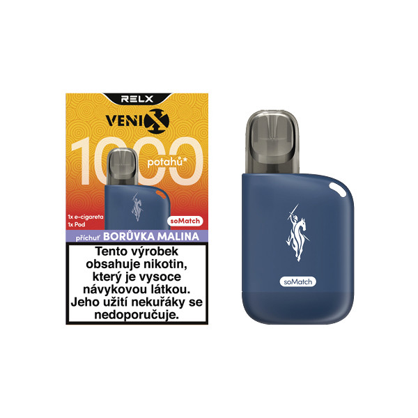 Elektronická cigareta Venix soMatch Kit Deep Blue-Pod Blueberry Raspbery18mg/ml