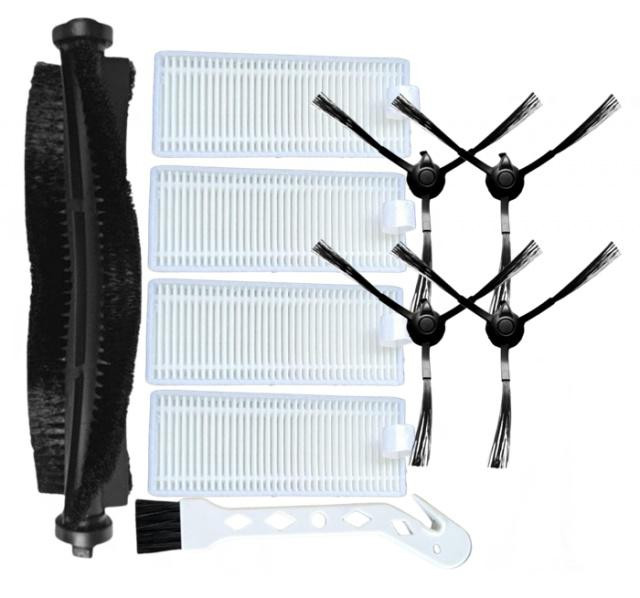 10ks Sada kartáčů a HEPA filtrů pro ROWENTA X-Plorer S65, S70+, S75s, S135, S140, 360 S8