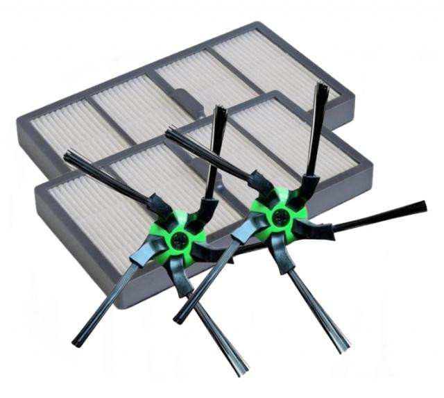 HEPA filtry a kartáčky pro iRobot Roomba S9, S9+, sada 4ks