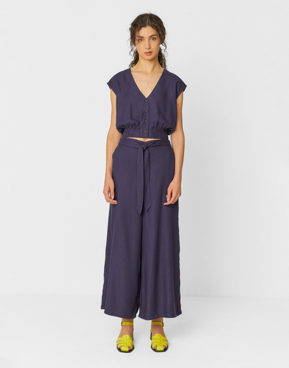 SKFK Dona Trouser Navy Violet 36