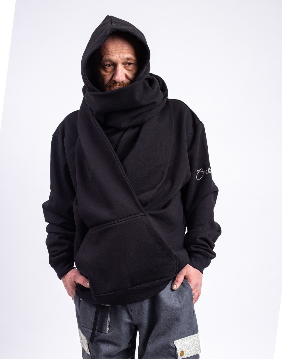 ONE OF XX Sheltersuit Scarf Hoody Black S