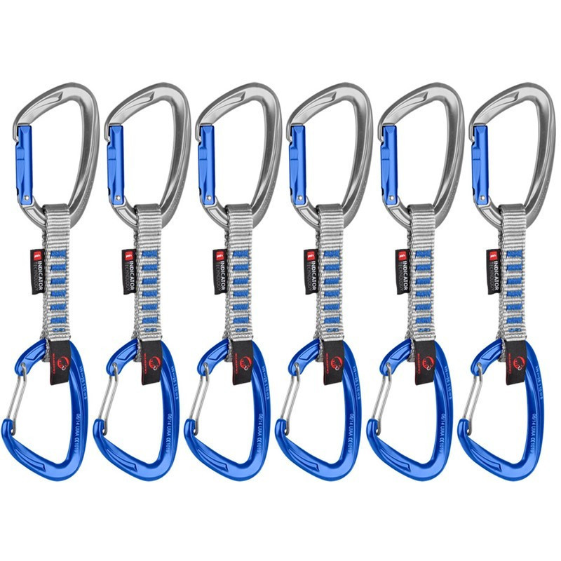 Mammut Sada karabin Crag Keylock 10 cm Indicator 6-Pack Mammut Stříbrná