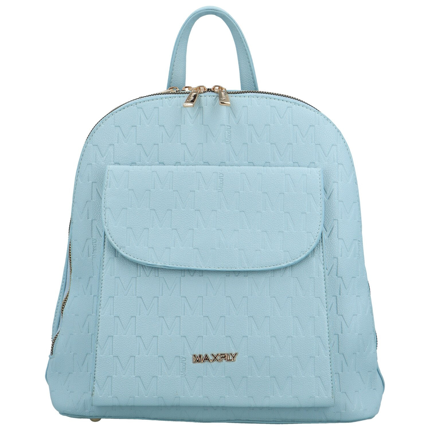Trendy dámský koženkový kabelko-batoh MaxFly Sodiko, světle modrý