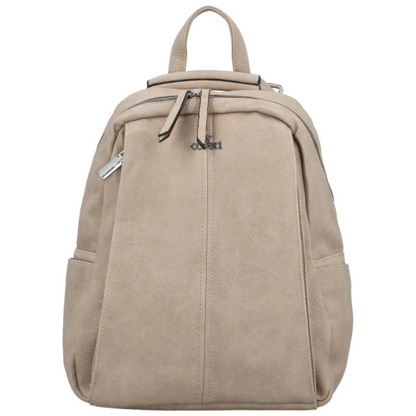 Stylový dámský koženkový kabelko/batoh Olívie, béžový