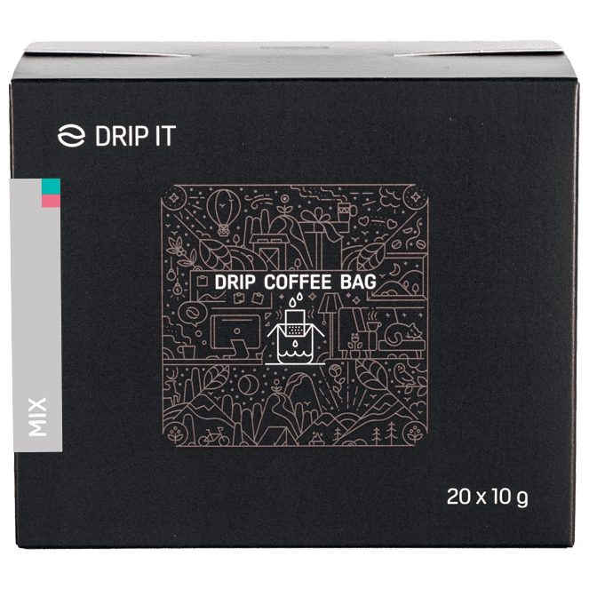 Káva Drip it Mix - Brazil, Nicaragua 20x10 g Barva: šedá