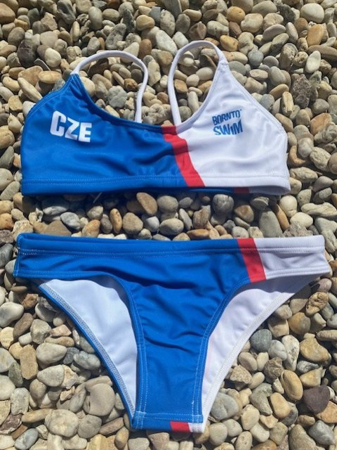Dámské dvoudílné plavky BornToSwim CZE Bikini Blue XL