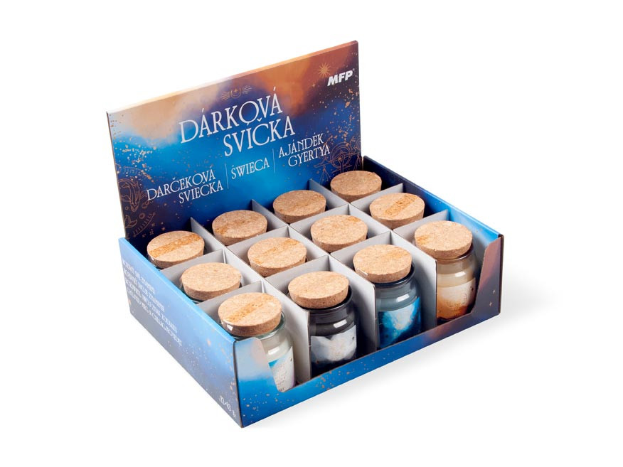 MFP 6660001 Svíčka Znamení zvěrokruhu - Display 12ks 83g/18h