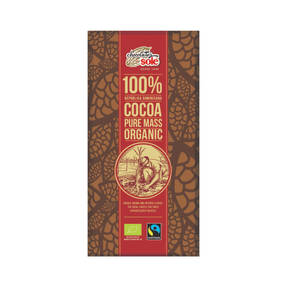 Čokoláda hořká 100 % 90 g BIO   SOLÉ