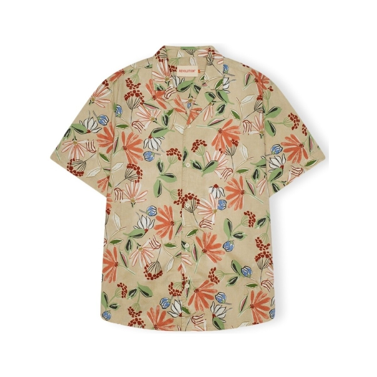 Rvlt Revolution  Cuban 3111 Shirt - Orange  ruznobarevne