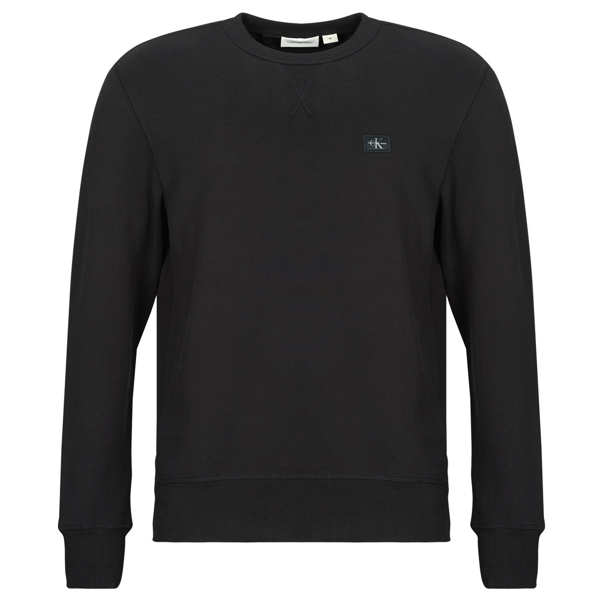 Calvin Klein Jeans  WOVEN LABEL CREW NECK  Černá