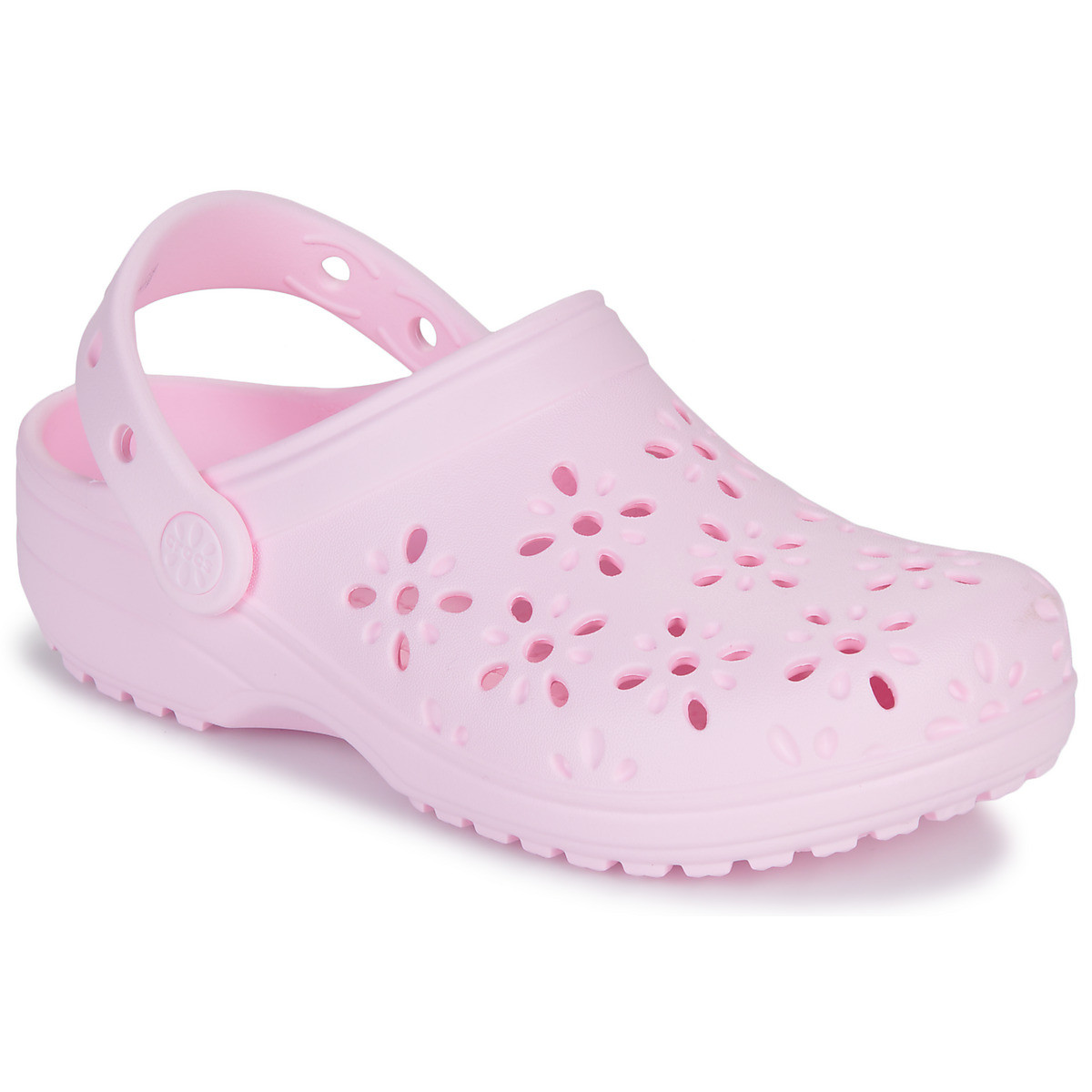 Crocs  Classic Floral Cut Out Clog K  Růžová