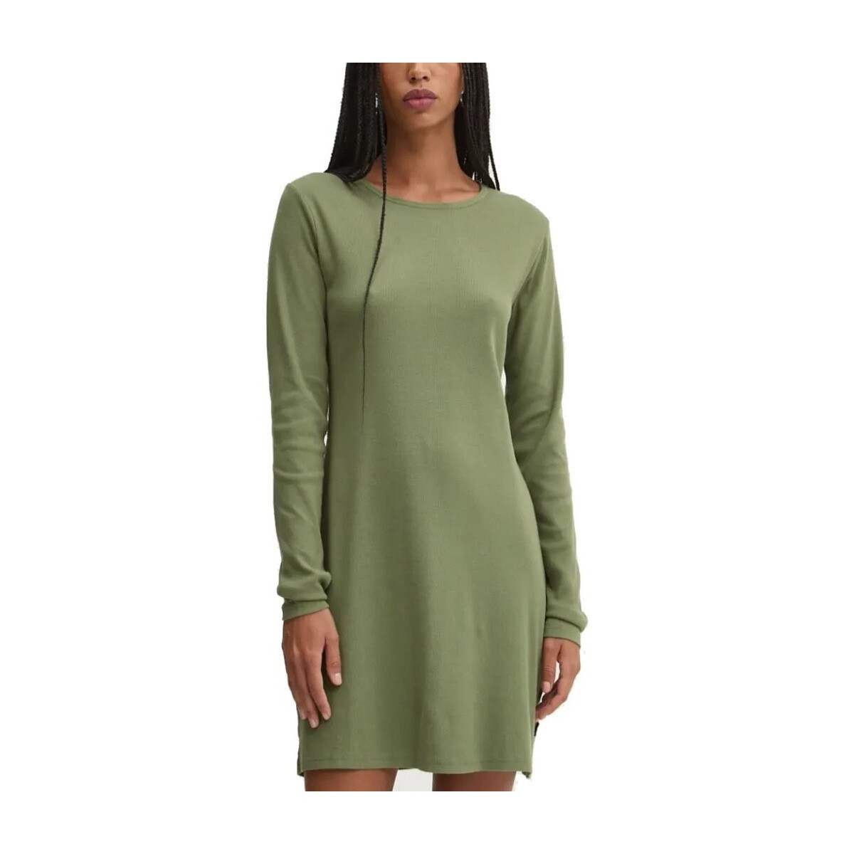 Vans  DREW RIB LS DRESS  Zelená