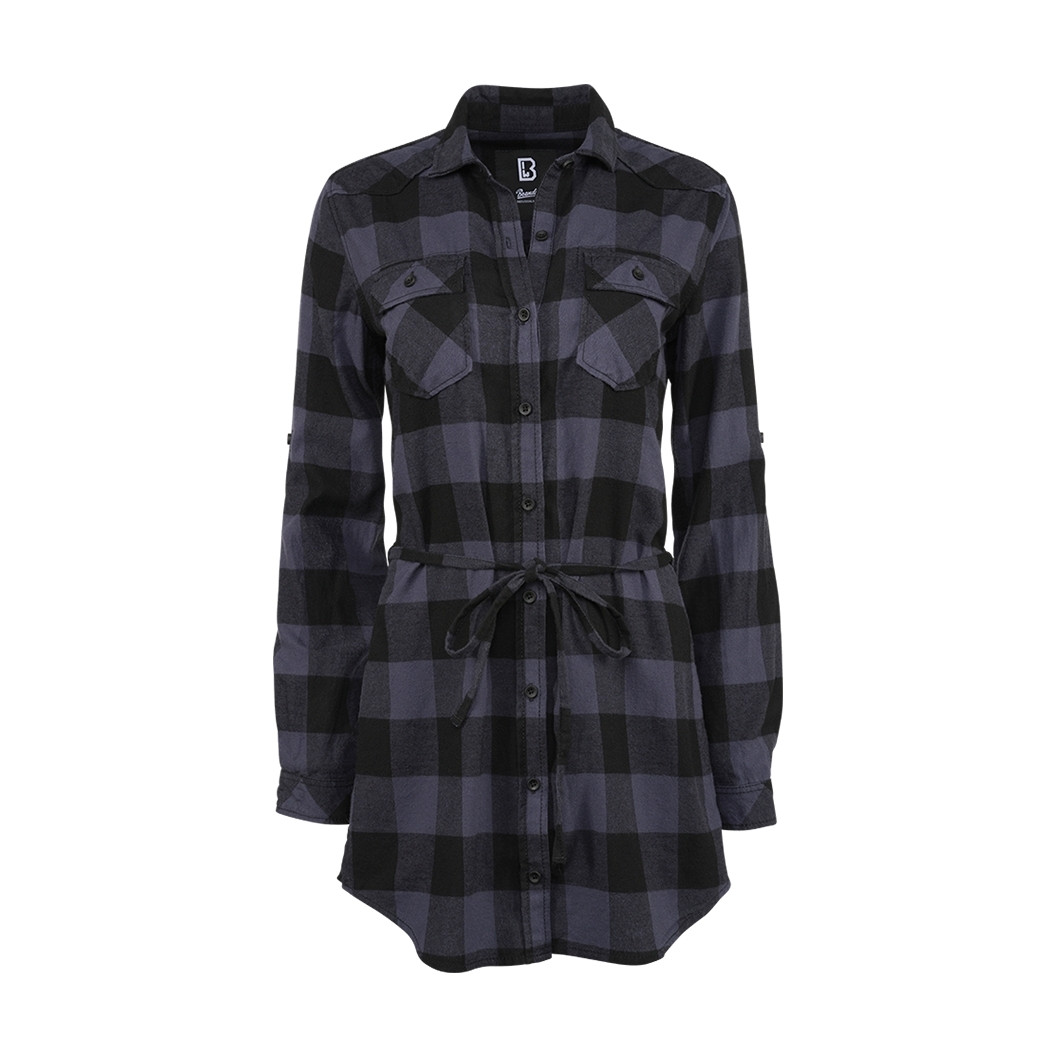 Košile Brandit Longshirt Lucy - šedá-černá, S