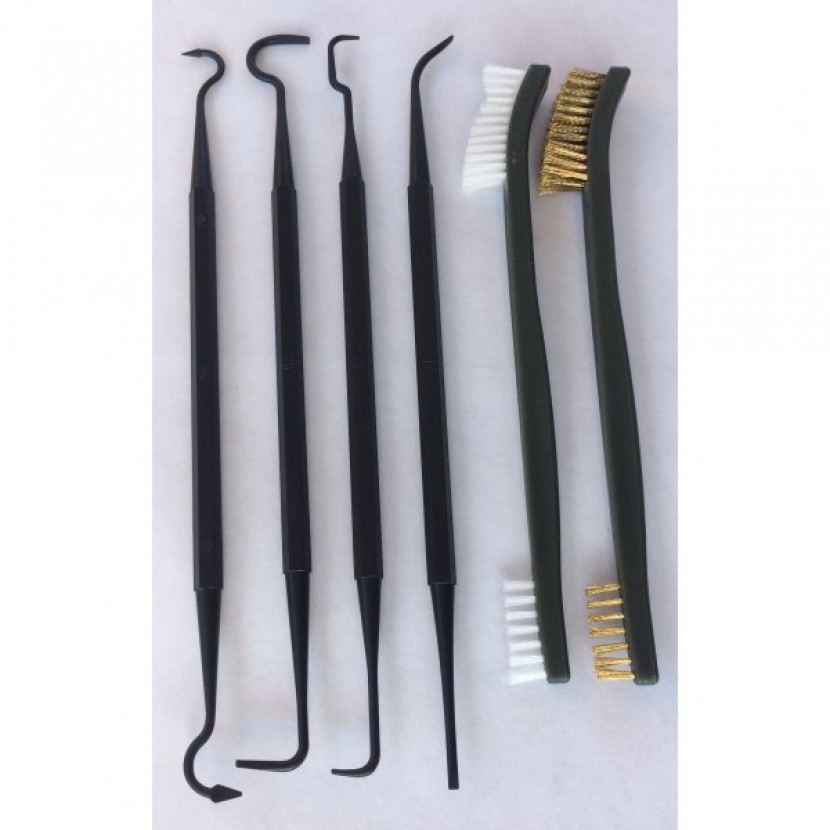 Sada polymerových háčků a kartáčků Shoshannah 4+2 ks - šedá