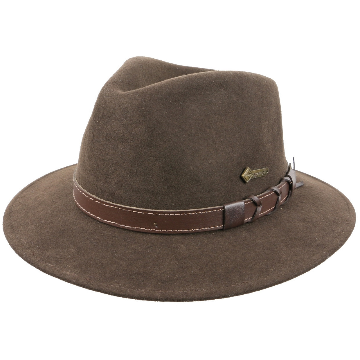 Klobouk vlněný Scippis Norton - světle hnědý, L