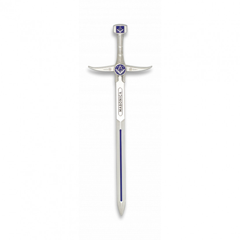 Model meče Tole 10 Masonica 17,4 cm - stříbrný-modrý