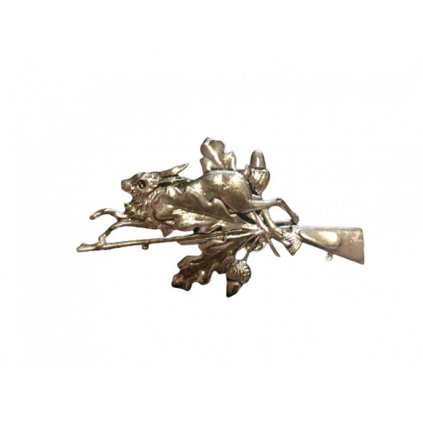 Odznak Zajíc, puška a žalud - stříbrný