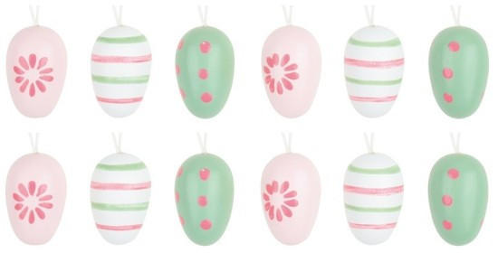 Anděl Dřevěné vajíčko na zavěšení - 3 cm - 12 ks - 7362