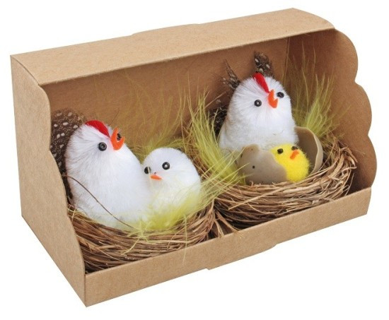 Anděl Slepička s kuřátkem v hnízdě - 5,5 cm - 7414