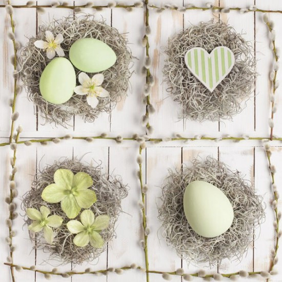 POL-MAK Velikonoční ubrousky Daisy L - Pastel Green Easter Collage - SDWL007701