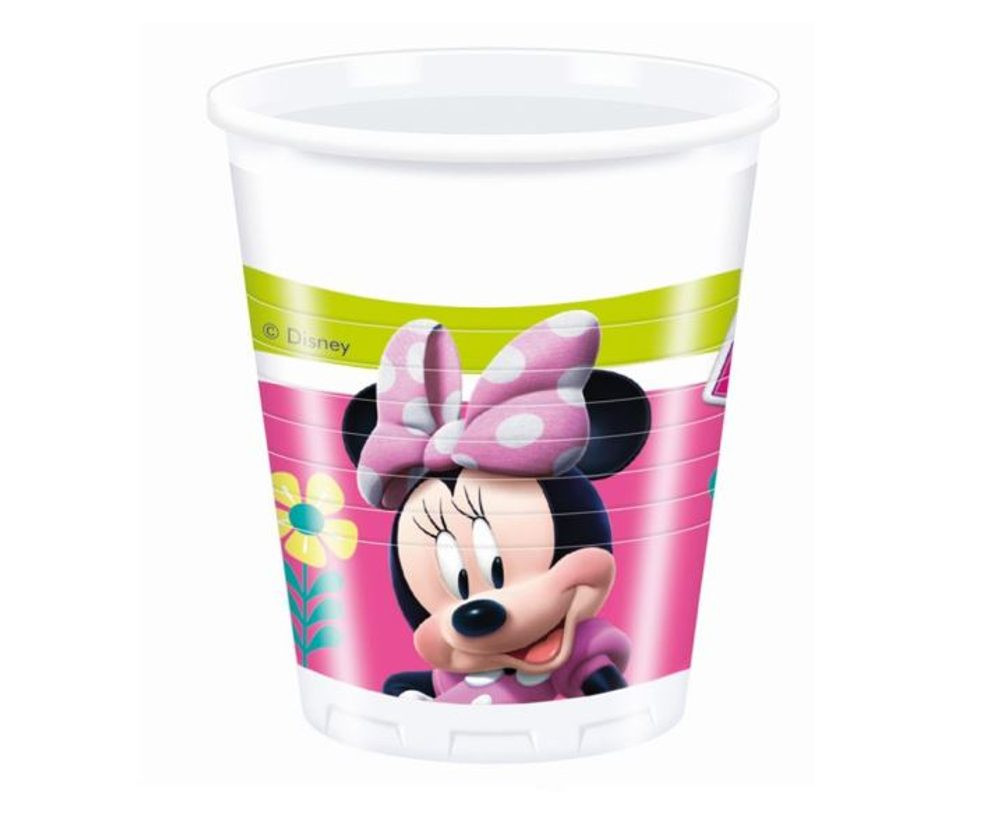 Plastové kelímky myška MINNIE - Happy Helpers - 200 ml - 8 ks - GoDan