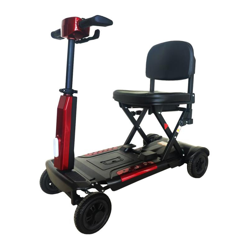 RACCEWAY Elektrický čtyřkolový vozík Fold vínový + sleva 1500,- na příslušenství