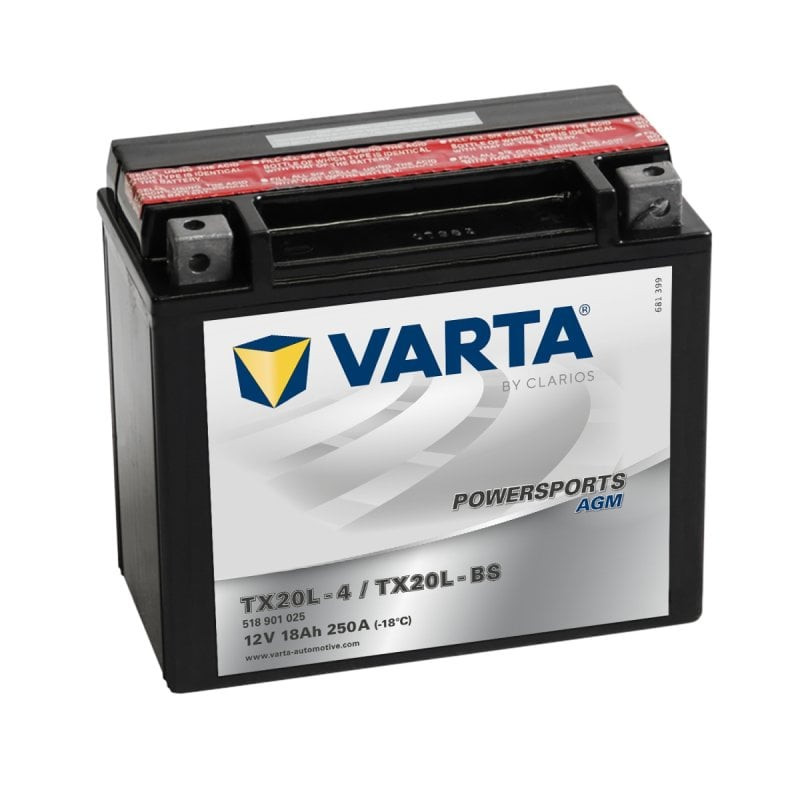 Motobaterie Varta Powersports AGM TX20L-BS 12V 18Ah