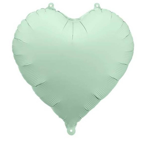 Balónek fóliový Srdce světle zelené 45 cm