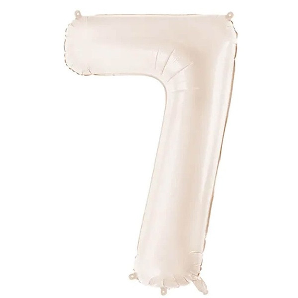 Balónek fóliový číslo 7 světle teplá béžová 86 cm