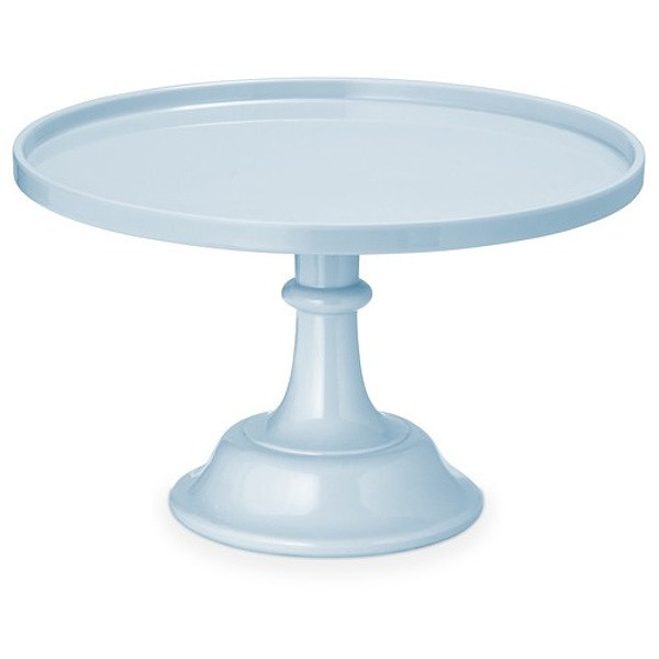 Podnos na cukrovinky na podstavci světle modrý 24 cm