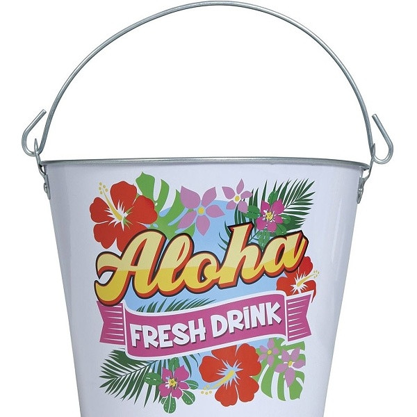 Dekorace kyblík Aloha 19x23 cm