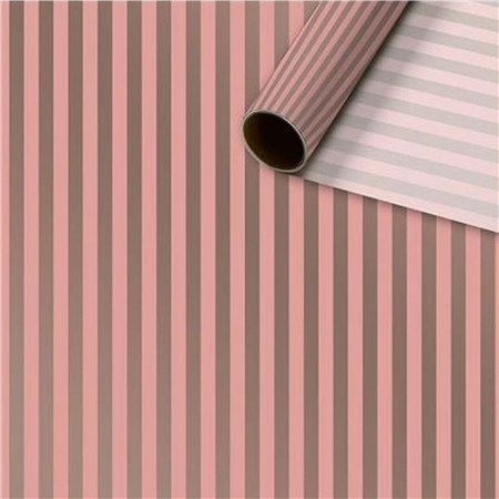Hedvábný růžový papír s proužky