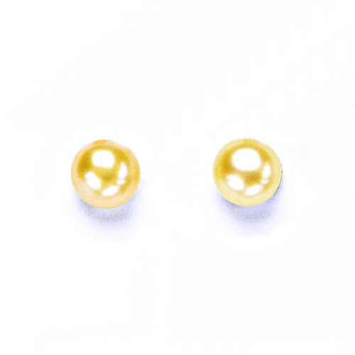 Stříbrné náušnice na šroubek s přírodní lososovou perlou NŠ 1183 5,5mm