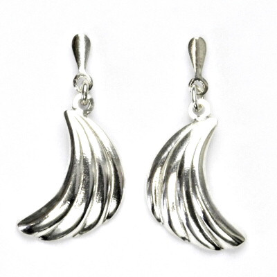 Stříbrné náušnice, náušnice ze stříbra, visací náušnice na puzetu, 2,42 g