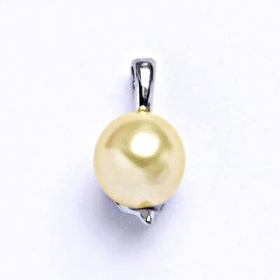 Stříbrný přívěšek s umělou krémovou perlou 10 mm,přívěšek ze stříbra P 1215