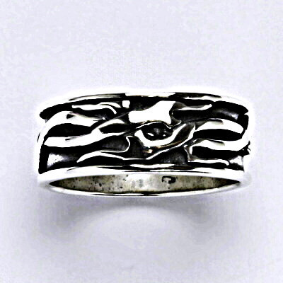 Stříbrný prsten s patinou, prsten ze stříbra,váha 5,45 g