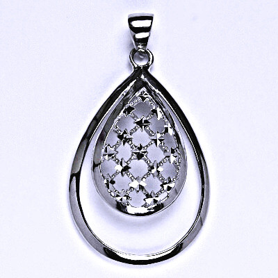 Stříbrný přívěsek, přívěsek ze stříbra,slza, váha 4,38 g