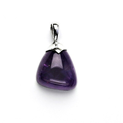 Stříbrný přívěsek, přírodní ametyst, 4,54 g