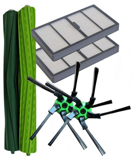 HEPA filtry, kartáče a kartáčky pro iRobot Roomba S9, S9+, sada 6ks
